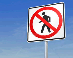 no pedestrians road traffic sign