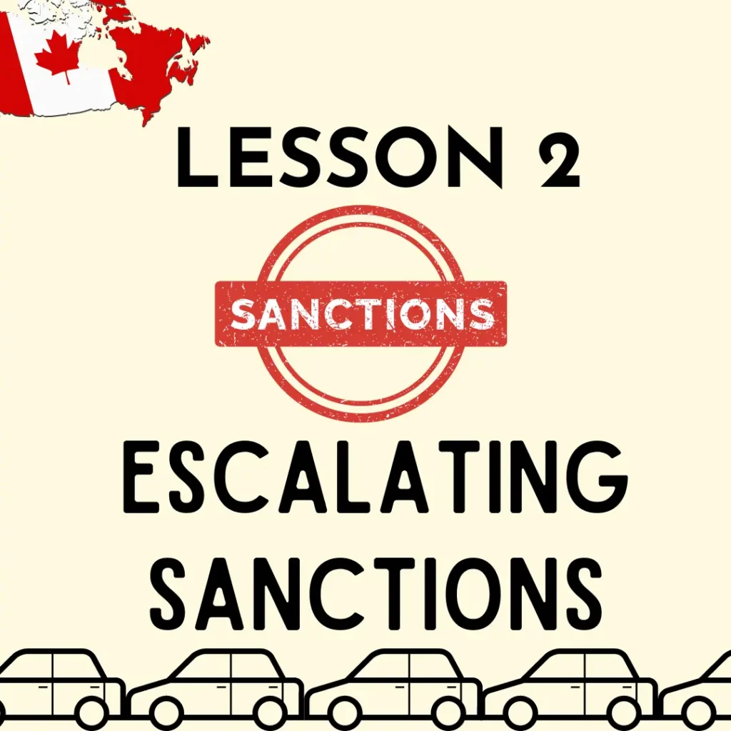 escalating sanctions